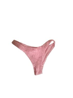 Pink Textured Bikini Bottom